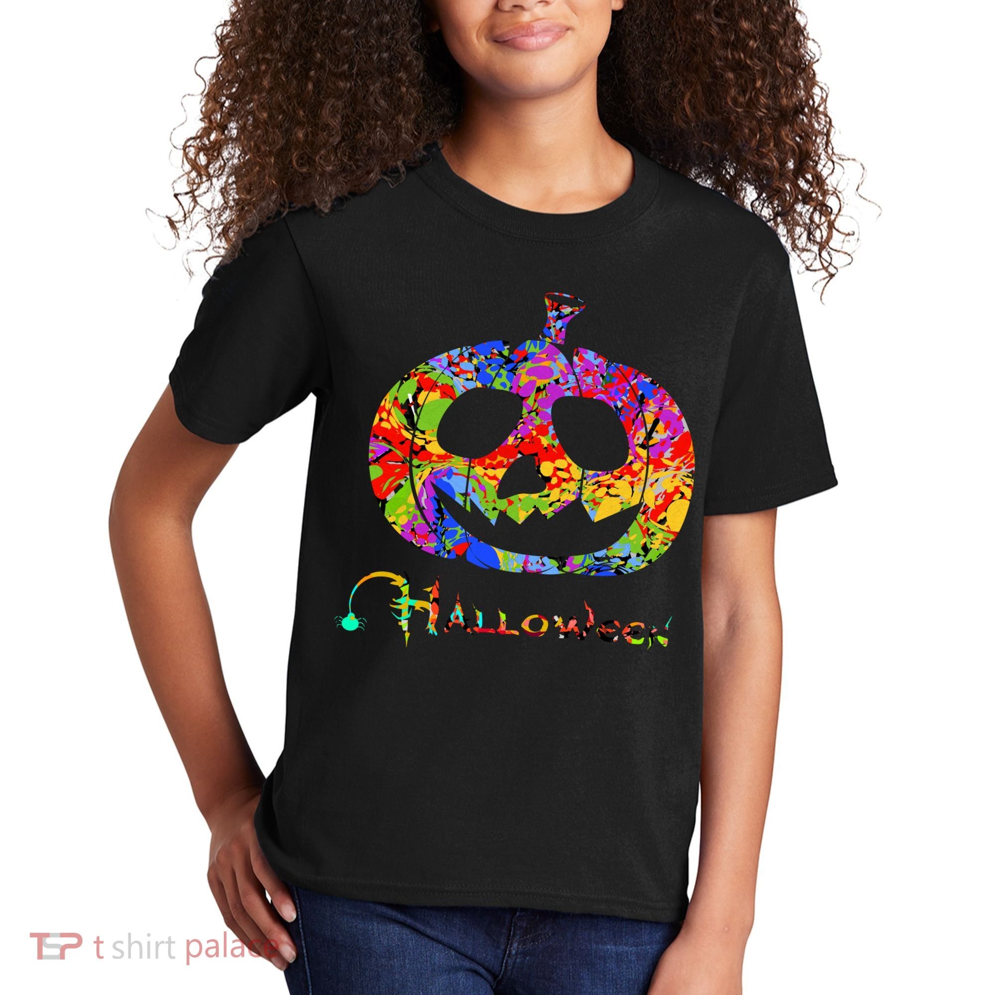 Abstract Halloween Pumpkin Kids T-Shirt