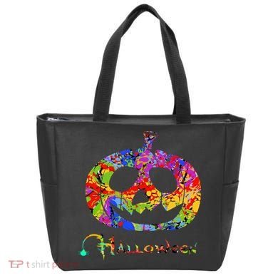 Abstract Halloween Pumpkin Tote Bag