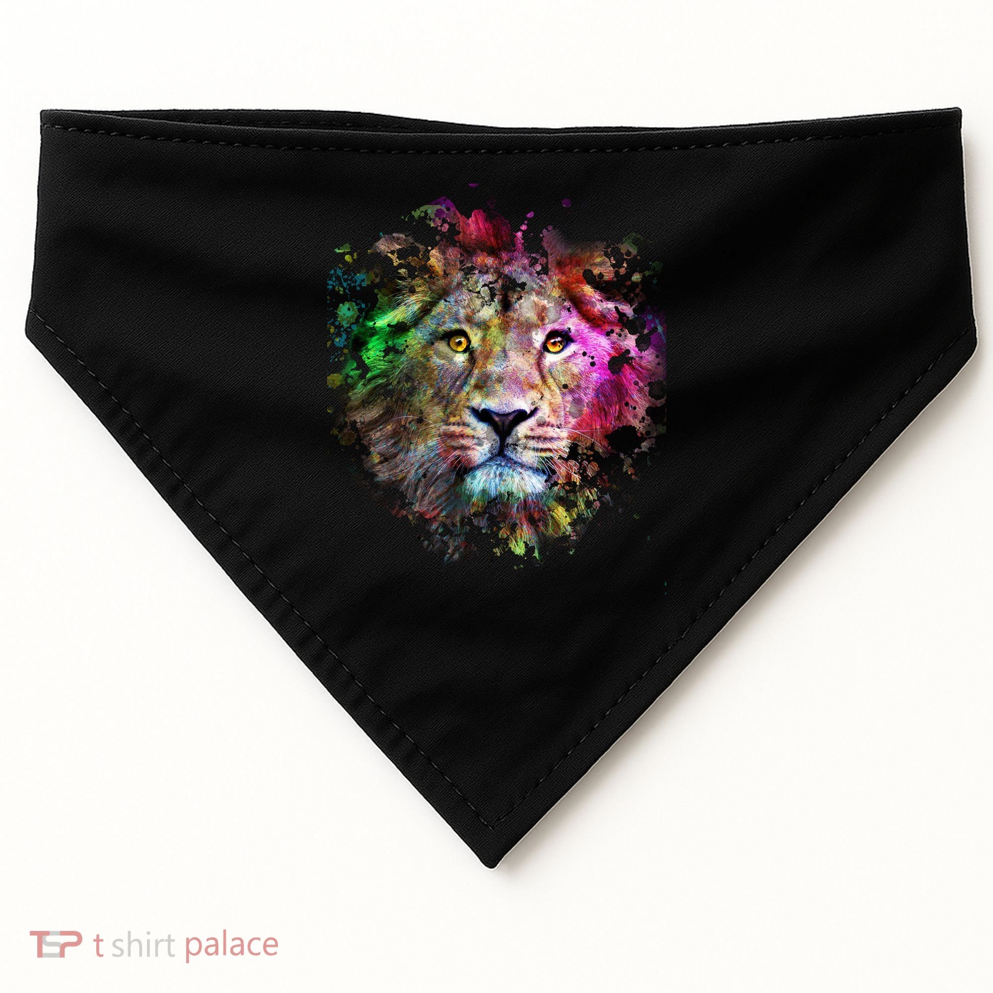 Abstract Lion USA-Made Doggie Bandana