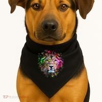 Abstract Lion USA-Made Doggie Bandana thumb 1