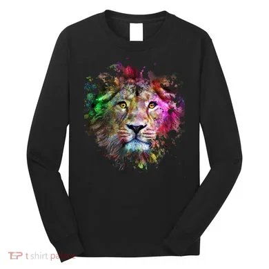 Abstract Lion Long Sleeve Shirt