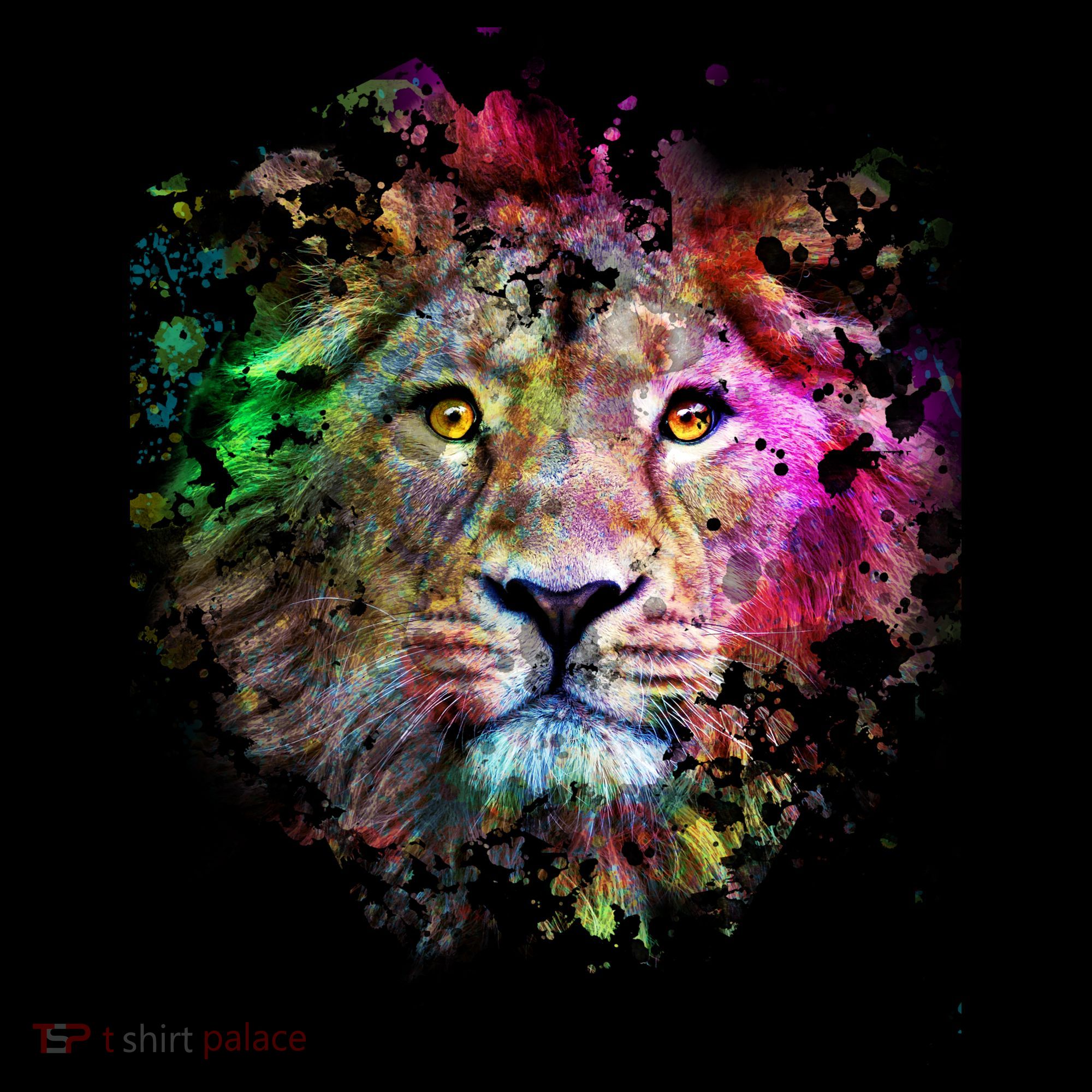 Abstract Lion Long Sleeve Shirt