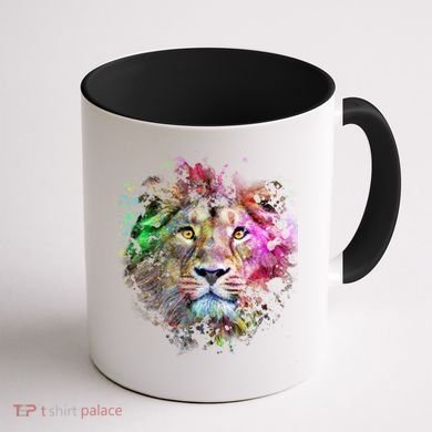 Abstract Lion Coffee Mug back