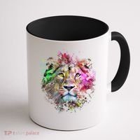 Abstract Lion Coffee Mug thumb 1