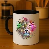 Abstract Lion Coffee Mug thumb 4