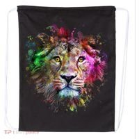 Abstract Lion Drawstring Bag thumb 0
