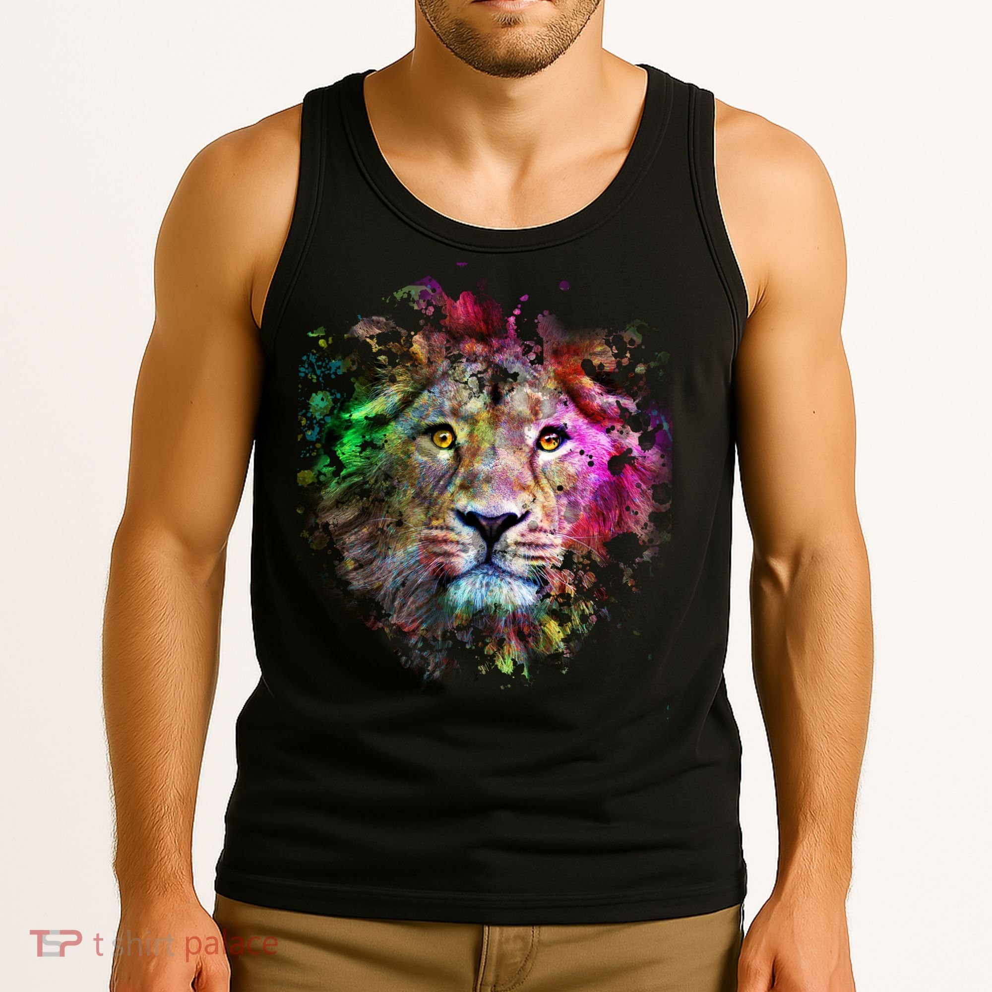 Abstract Lion Tank Top