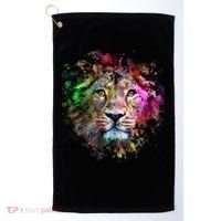 Abstract Lion Golf Towel thumb 0