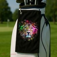 Abstract Lion Golf Towel thumb 2