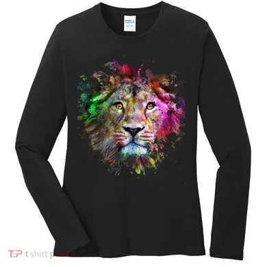Abstract Lion Women's Long Sleeve Shirt