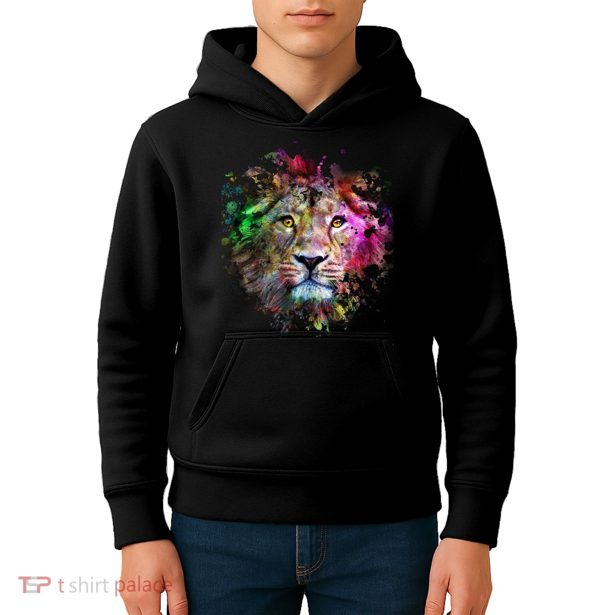 Abstract Lion Kids Hoodie
