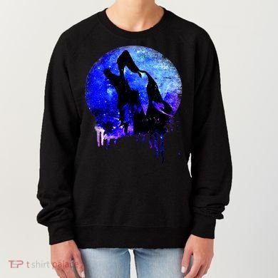 Abstract Moon Wolf Women's Sweatshirt