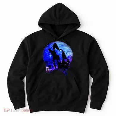 Abstract Moon Wolf Hoodie