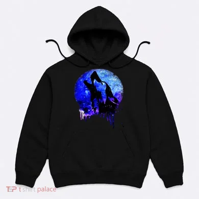Abstract Moon Wolf Hoodie