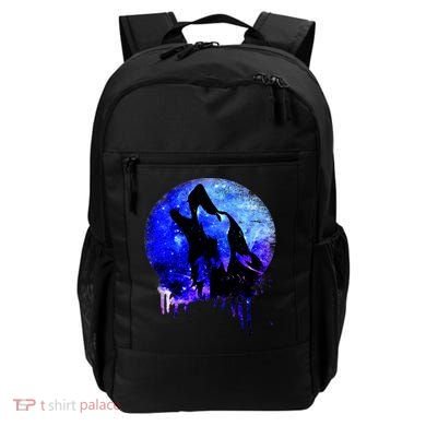 Abstract Moon Wolf Backpack