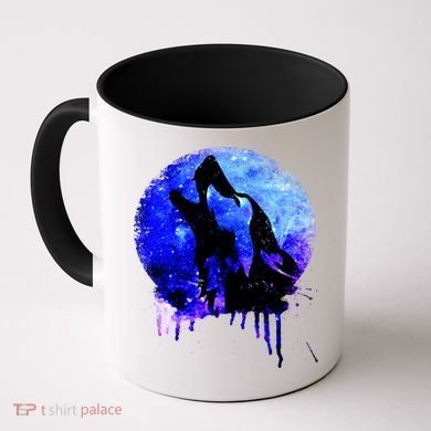 Abstract Moon Wolf Coffee Mug