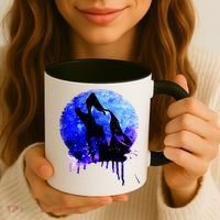 Abstract Moon Wolf Coffee Mug thumb 3
