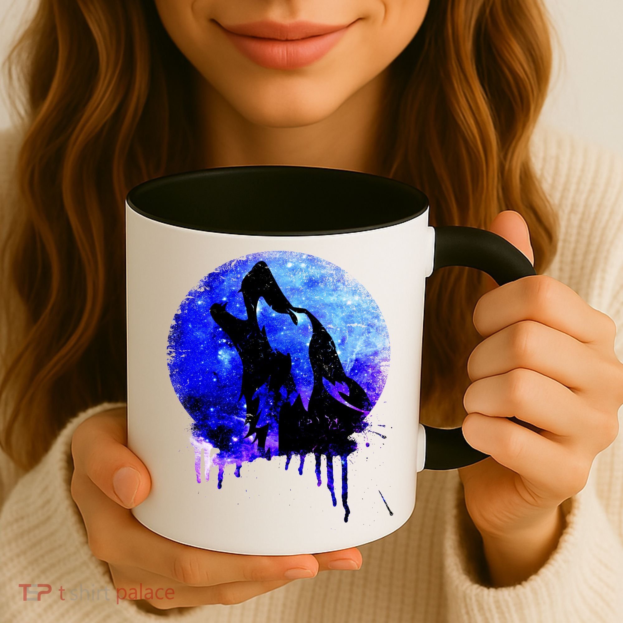 Abstract Moon Wolf Coffee Mug