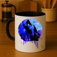 Abstract Moon Wolf Coffee Mug thumb 4