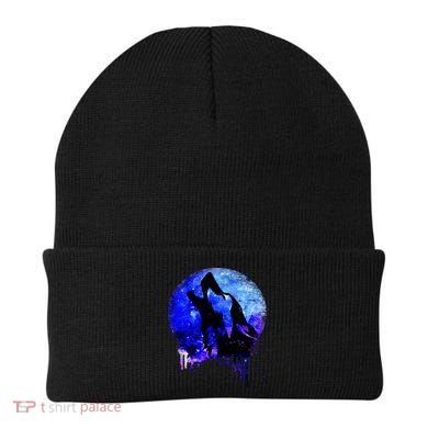 Abstract Moon Wolf Beanie