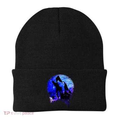 Abstract Moon Wolf Beanie