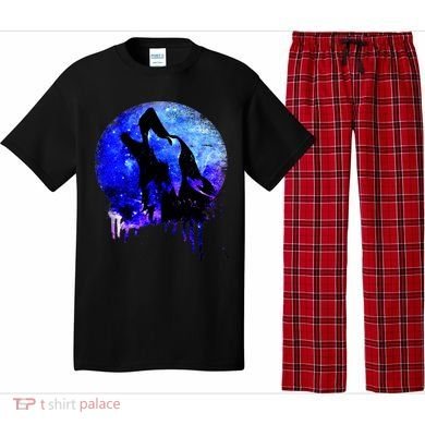 Abstract Moon Wolf Pajama Set