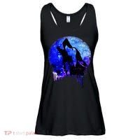 Abstract Moon Wolf Ladies Essential Flowy Tank thumb 0