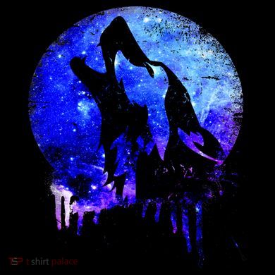 Abstract Moon Wolf Ladies Essential Flowy Tank