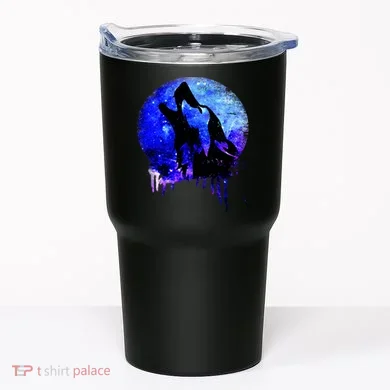 Abstract Moon Wolf Tumbler