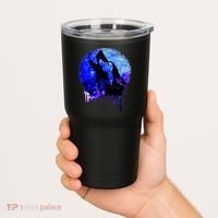 Abstract Moon Wolf Tumbler thumb 2