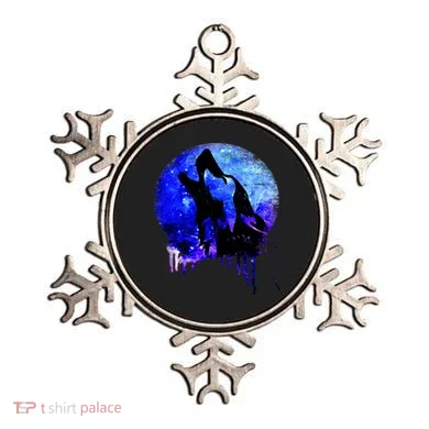 Abstract Moon Wolf Ornament