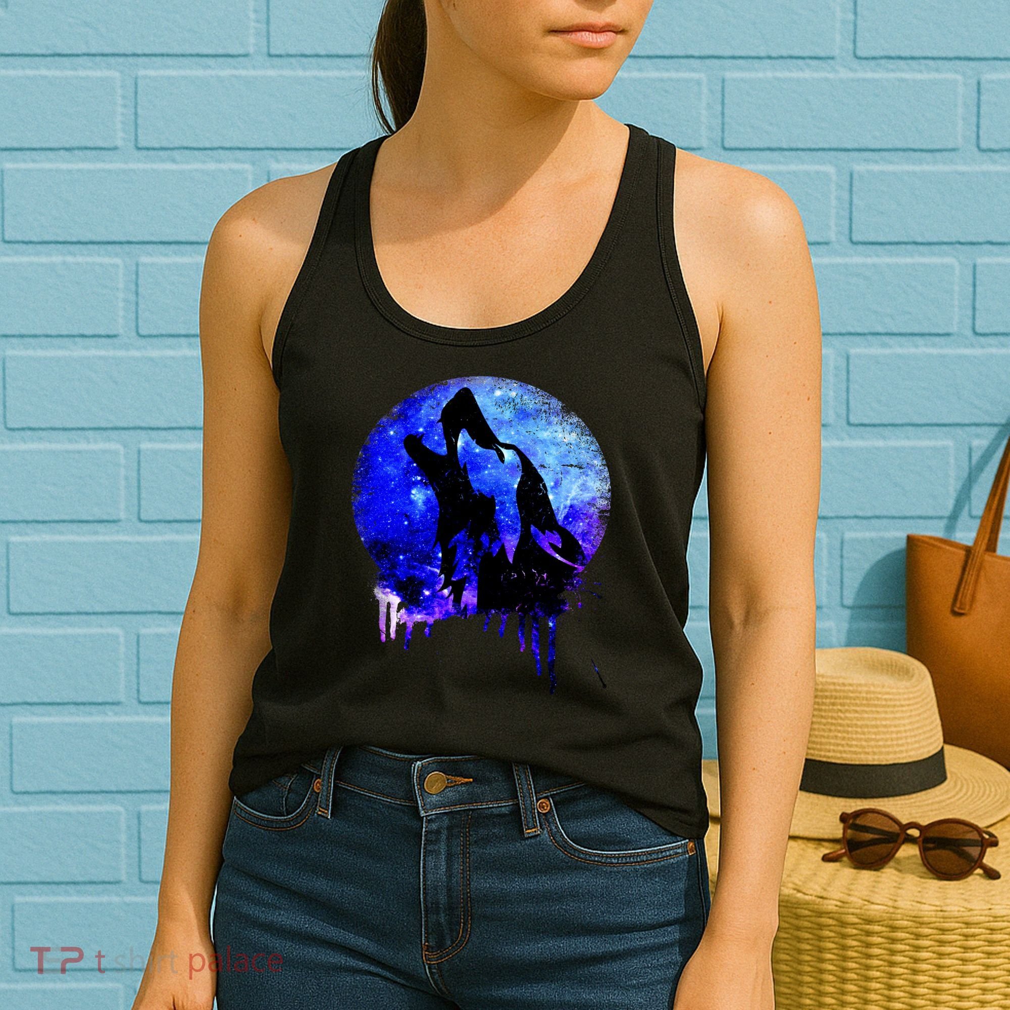 Abstract Moon Wolf Women's Tank Top