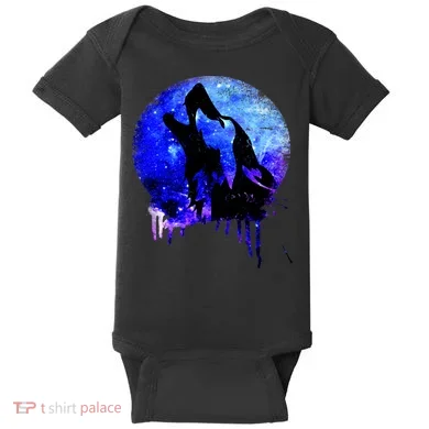 Abstract Moon Wolf Baby Bodysuit
