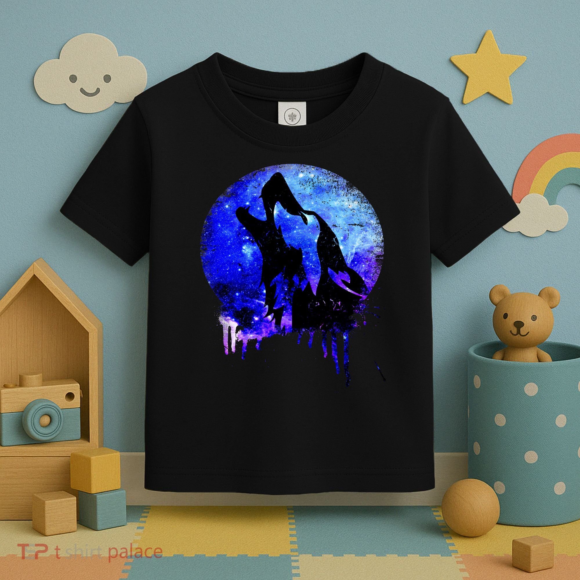 Abstract Moon Wolf Toddler T-Shirt