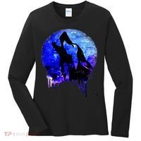 Abstract Moon Wolf Women's Long Sleeve Shirt thumb 0