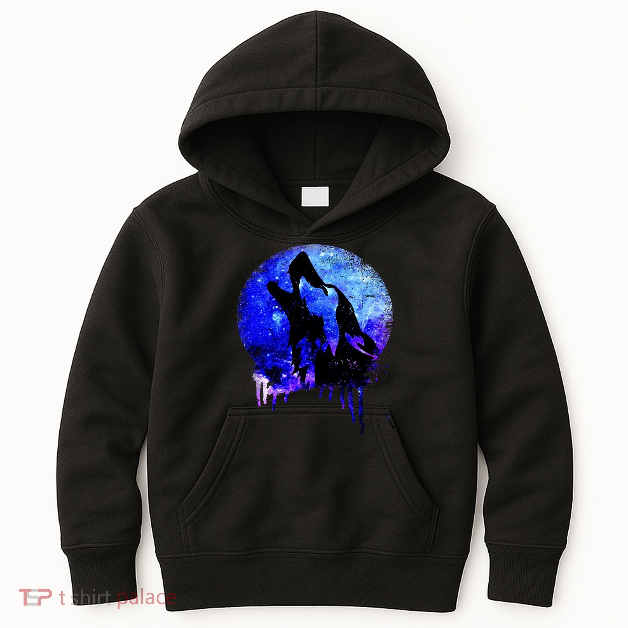 Abstract Moon Wolf Kids Hoodie
