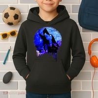 Abstract Moon Wolf Kids Hoodie thumb 2