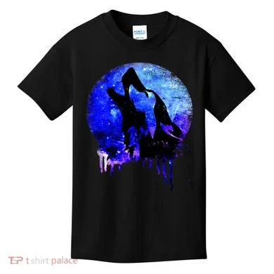 Abstract Moon Wolf Kids T-Shirt