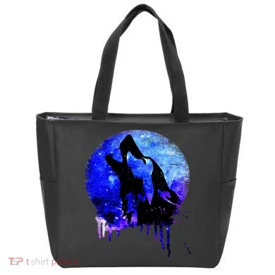 Abstract Moon Wolf Tote Bag