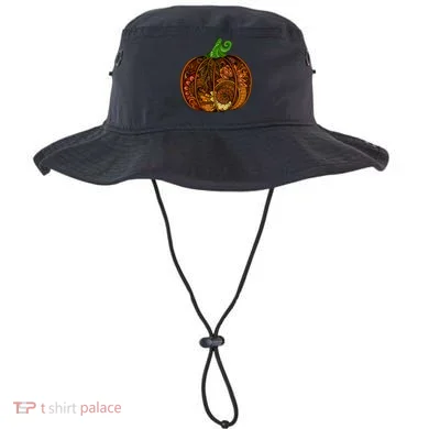 Abstract Pumpkin Thanksgiving Logo Bucket Hat