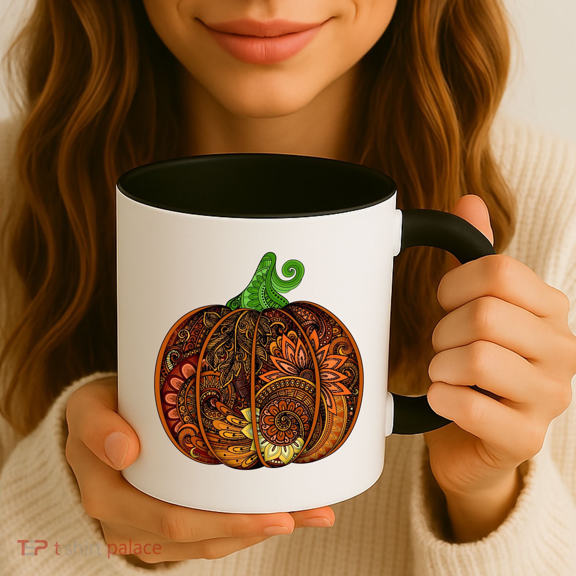 Abstract Pumpkin Thanksgiving Logo Coffee Mug