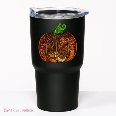 Abstract Pumpkin Thanksgiving Logo Tumbler
