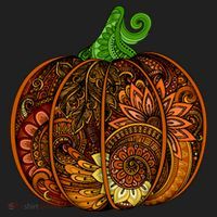 Abstract Pumpkin Thanksgiving Logo Tumbler thumb 3
