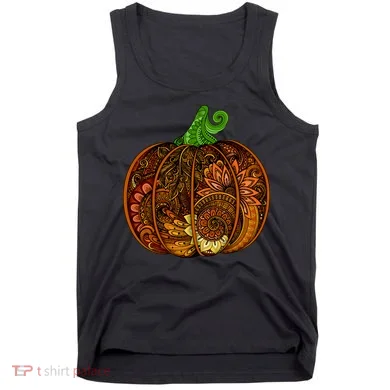 Abstract Pumpkin Thanksgiving Logo Tank Top