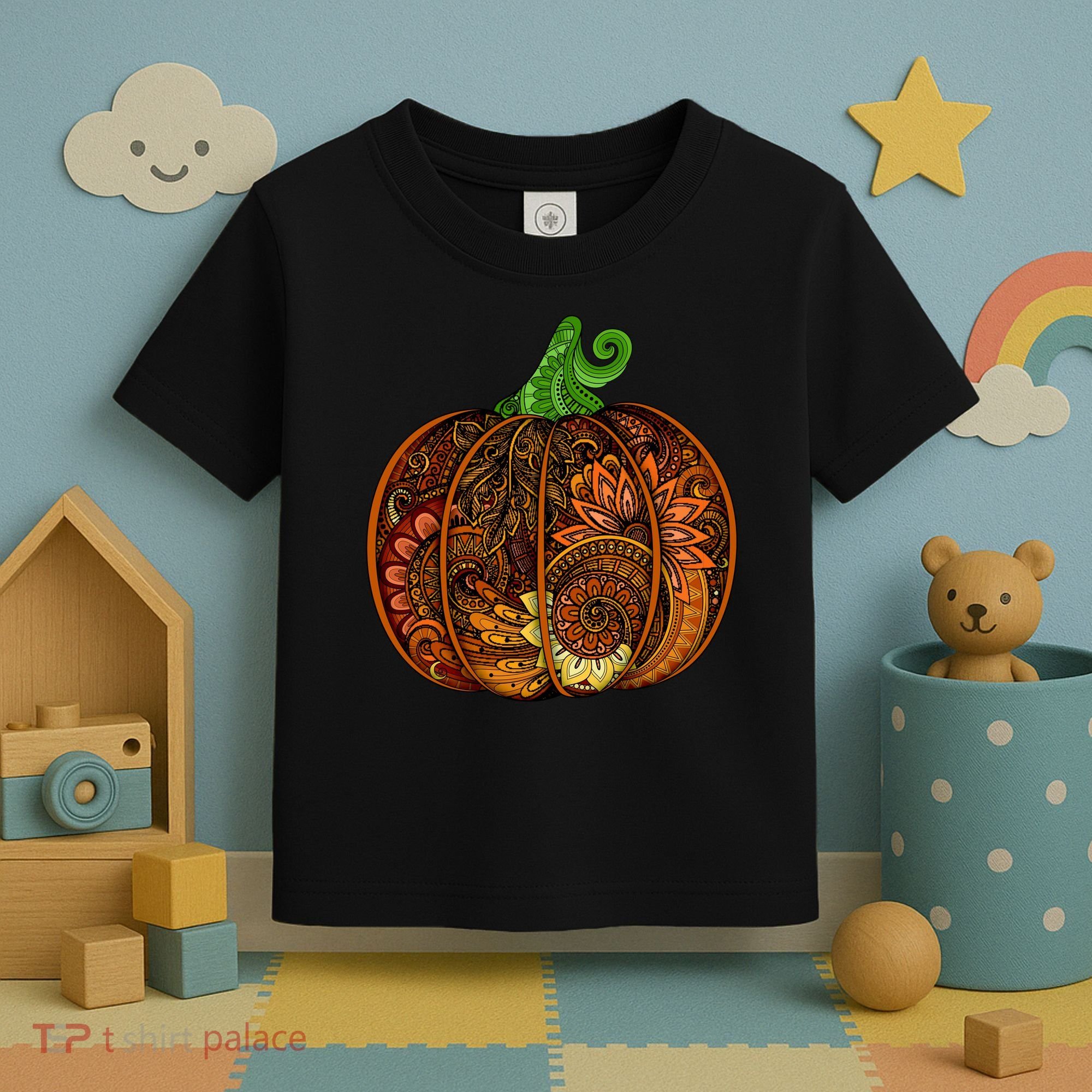 Abstract Pumpkin Thanksgiving Logo Toddler T-Shirt