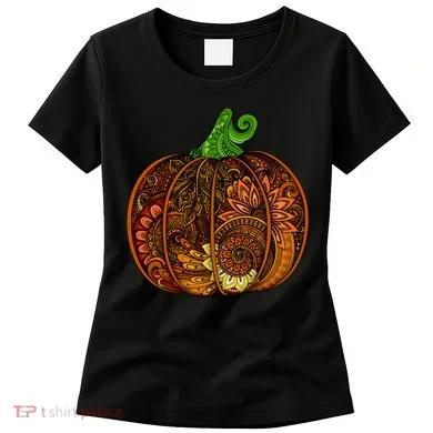 Abstract Pumpkin Thanksgiving Logo Women's T-Shirt