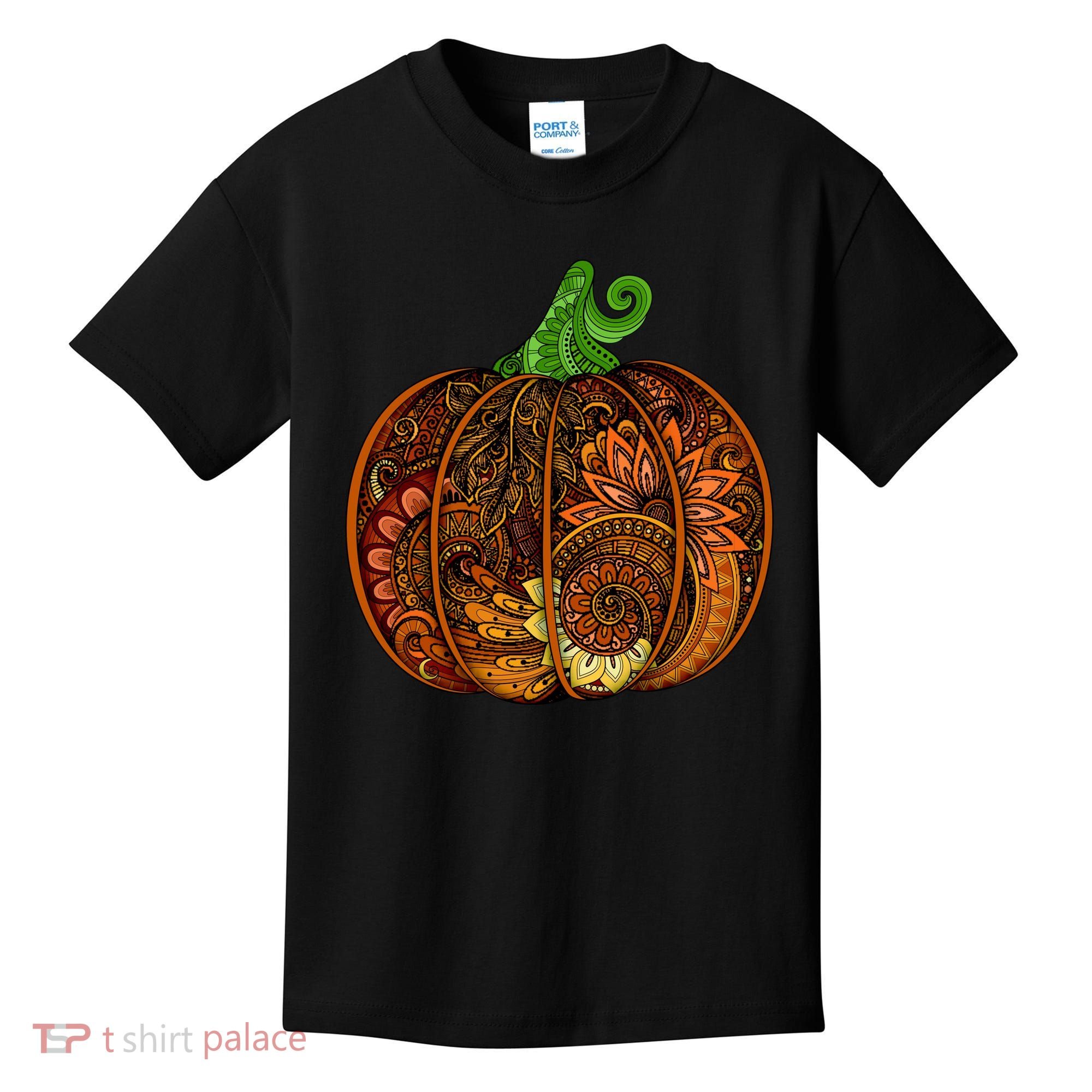 Abstract Pumpkin Thanksgiving Logo Kids T-Shirt