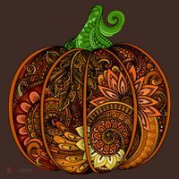 Abstract Pumpkin Thanksgiving Logo Beanie thumb 2