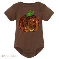 Abstract Pumpkin Thanksgiving Logo Baby Bodysuit thumb 0