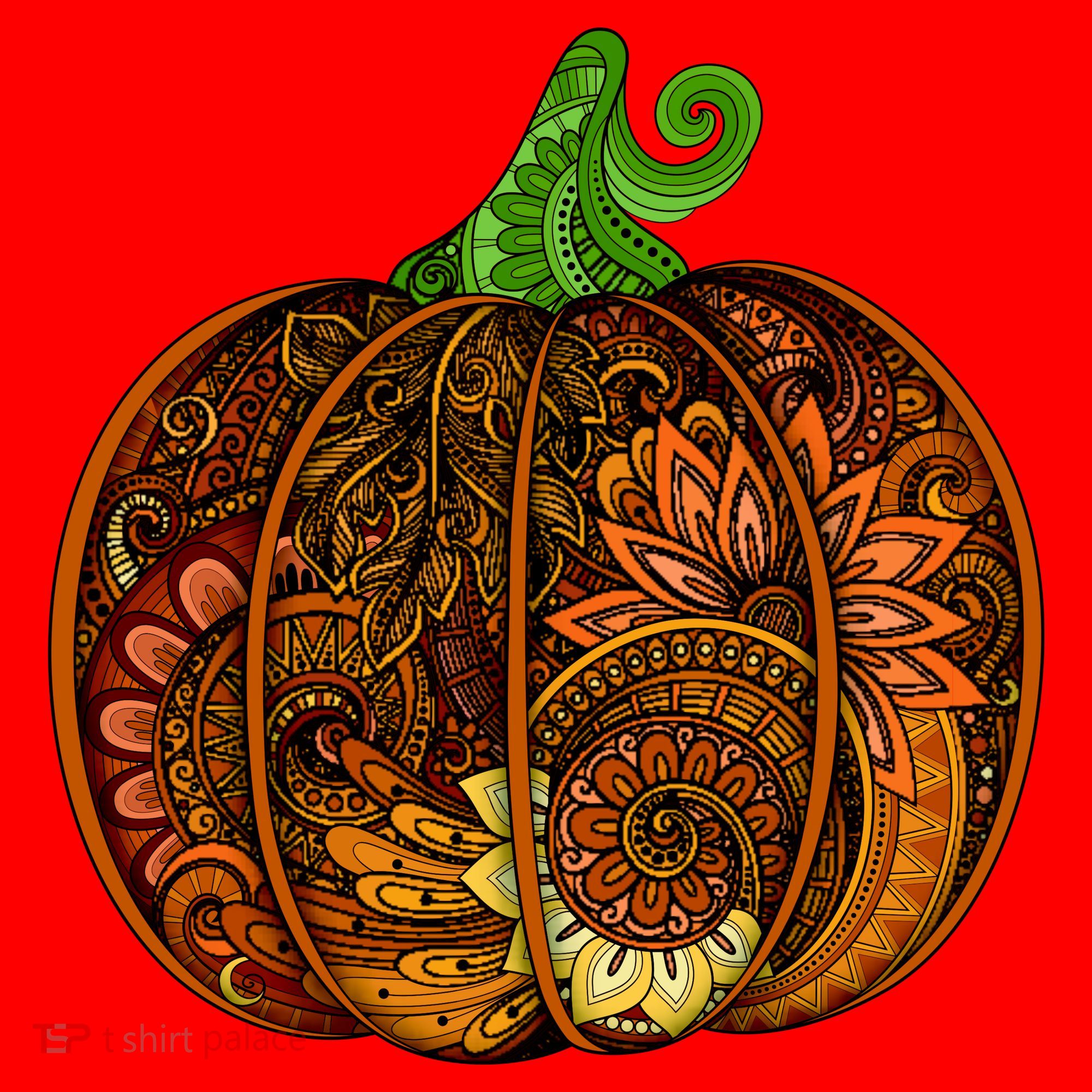 Abstract Pumpkin Thanksgiving Logo Santa Hat